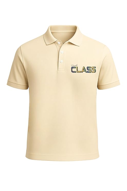 CAVALLI CLASS Solid Cotton Rich Polo T Shirt | Collar Tshirts | Half Sleeves T-Shirt | Plain-Regular Fit Tshirt