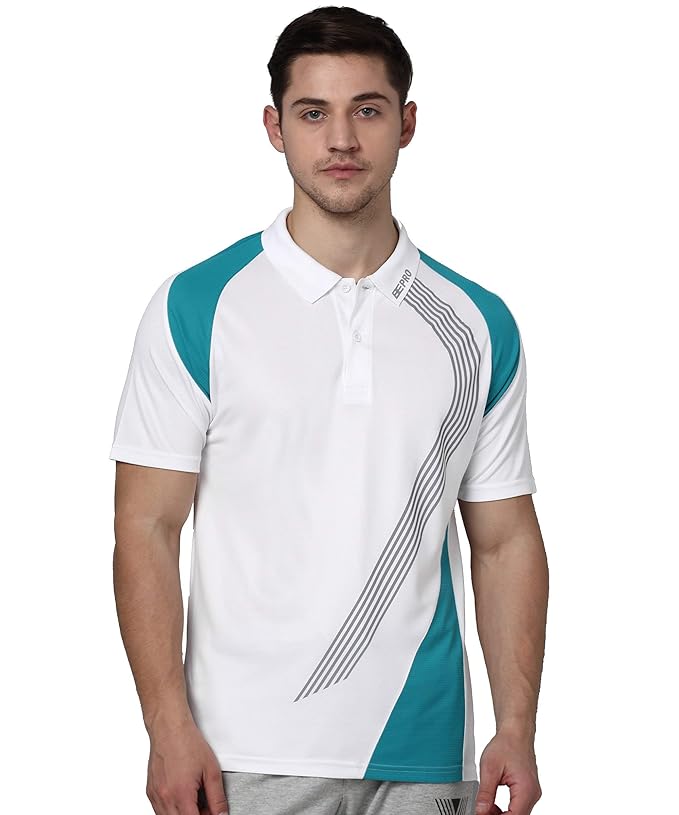 Men's Printed Polo Neck Half Sleeve Collar T-Shirt - Image 2